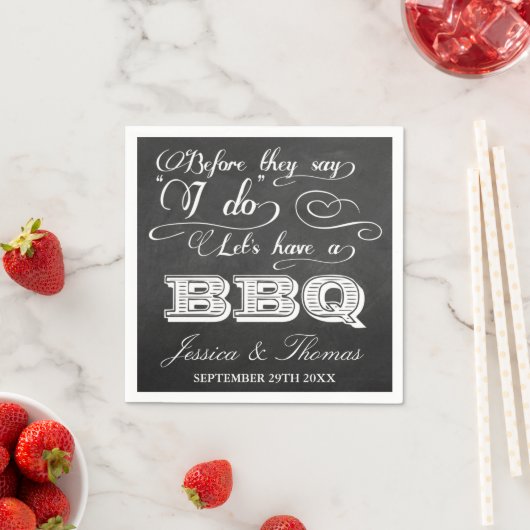 バーベキューをしようって言われる前に！ – 黒板 スタンダードカクテルナプキン (インサイチュ)
