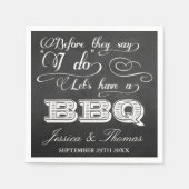バーベキューをしようって言われる前に！ – 黒板 スタンダードカクテルナプキン (正面)