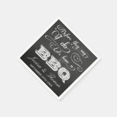 バーベキューをしようって言われる前に！ – 黒板 スタンダードカクテルナプキン (角)