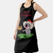 バーベキューを楽しむオーストラリアのクリスマスかわいいコアラ エプロン (インサイチュ)