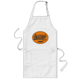 バーベキューを楽しむライセンス Funny BBQ 引用 パーソナライズ ロングエプロン