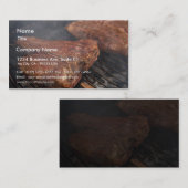 バーベキューを焼くステーキは肉を焼きます 名刺 (正面/裏面)