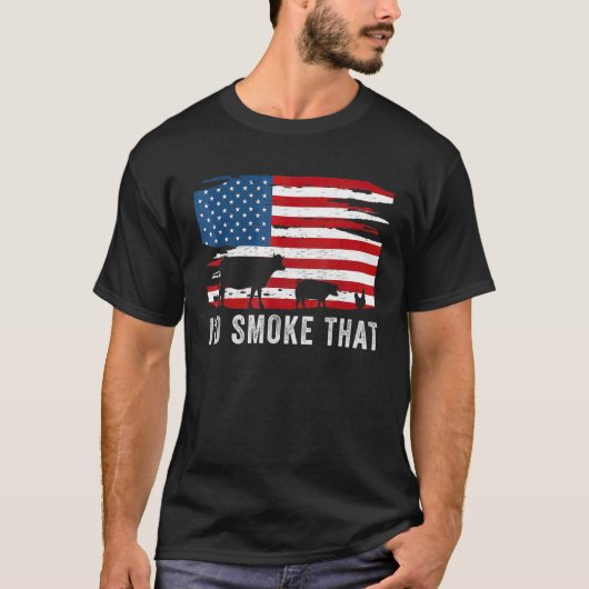 バーベキューを煙に巻く Tシャツ (正面)
