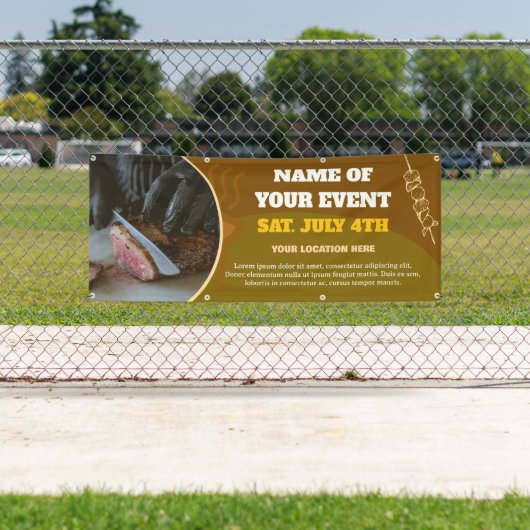 バーベキューイベントカスタムバナー 横断幕 (インサイチュ)