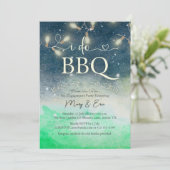 バーベキューエンゲージメントパーティー ストリングライト ガーデン 招待状 (スタンド正面)