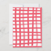 バーベキューカップルのシャワーリハーサルディナーフローラ 招待状 (裏面)