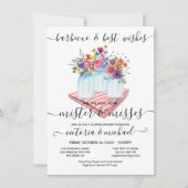 バーベキューカップルのシャワーリハーサルディナーフローラ 招待状 (正面)