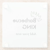 バーベキューキング追加ネーム文字メンズキッチンベーカリー ガラスコースター (裏面)