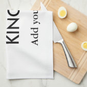 バーベキューキング追加ネーム文字メンズキッチンベーカリー キッチンタオル (四つ折り)