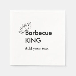 バーベキューキング追加ネーム文字メンズキッチンベーカリー スタンダードカクテルナプキン