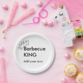 バーベキューキング追加ネーム文字メンズキッチンベーカリー ペーパープレート (パーティー)