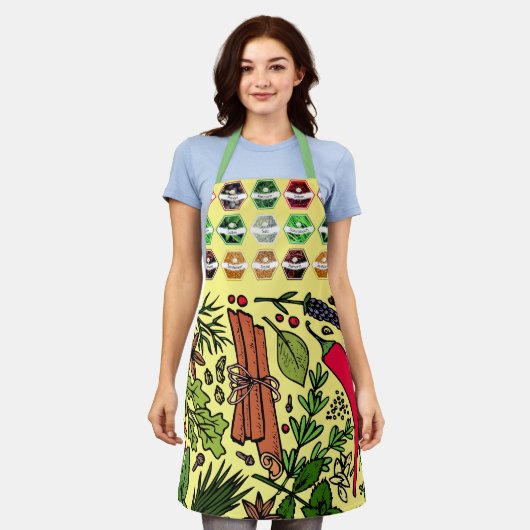 バーベキュークックアウトスパイシーシェフ調理師 エプロン (着用した状態)