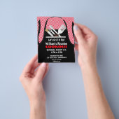 バーベキュークックアウト懇親会ファストフードギンガム チラシ (手)