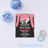 バーベキュークックアウト懇親会ファストフードギンガム チラシ (シングル)