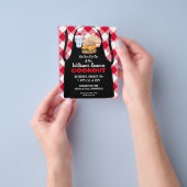 バーベキュークックアウト懇親会ファストフードギンガム チラシ (手)