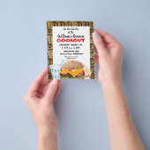 バーベキュークックアウト懇親会ファーストフード チラシ (手)