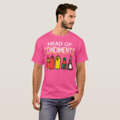 バーベキューグリルおもしろいのBbqヘッド Tシャツ (正面フル)