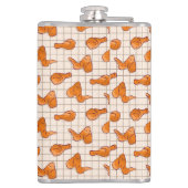 バーベキューグリルにフライドチキンの翼 フラスク (裏面)