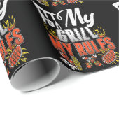 バーベキューグリルジョークミートラバーグリリングおもしろいBBQ ラッピングペーパー (ロールコーナー)