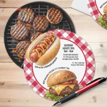 バーベキューグリルバーガーとホットドッグ