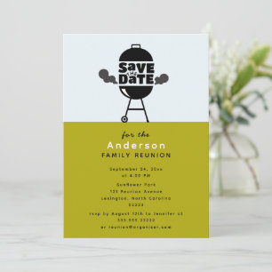 バーベキューグリルパーティーのSave the Date 招待状