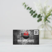 バーベキューグリル火 | qrコード 名刺 (スタンド正面)