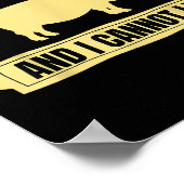 バーベキューグリル私はGお尻が好きで私は出来ない ポスター (角)