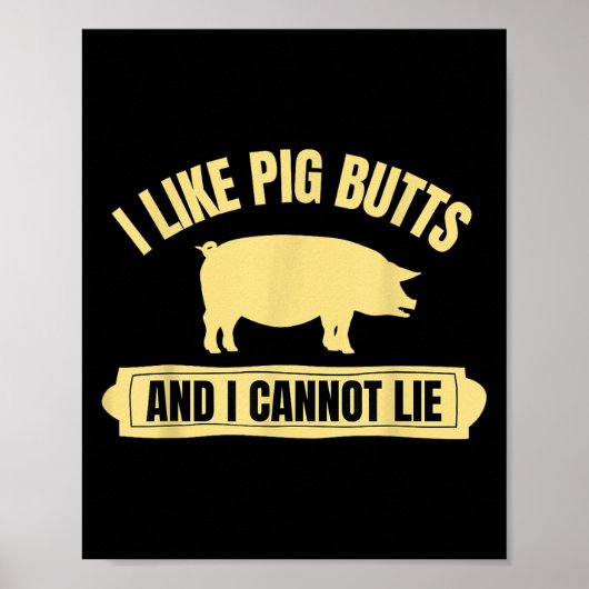 バーベキューグリル私はGお尻が好きで私は出来ない ポスター (正面)