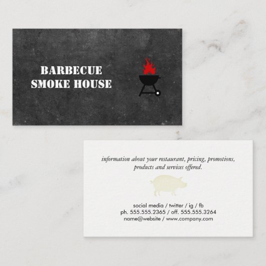 バーベキューグリル 名刺 (正面/裏面)