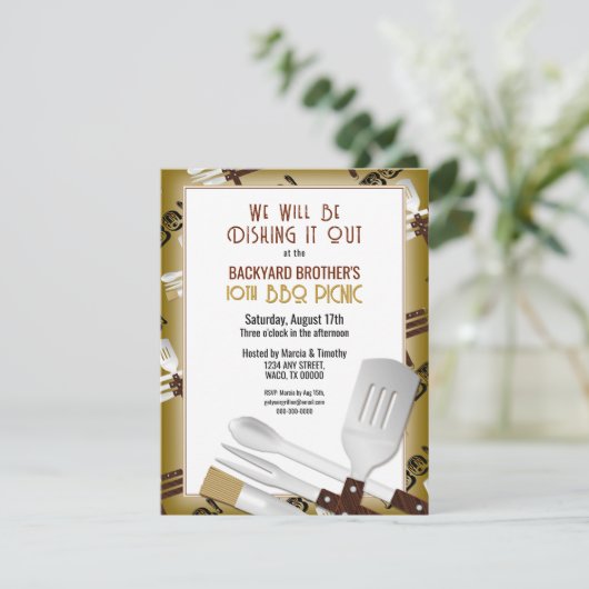 バーベキューグリル 招待状 (スタンド正面)