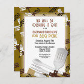 バーベキューグリル 招待状 (正面/裏面)