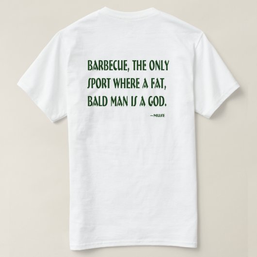 バーベキューゴッドTシャツ Tシャツ (デザイン裏面)