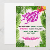 バーベキューサマー祭り招待状 招待状 (正面/裏面)