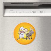 バーベキューシェフ焼きハンバーガー マグネット (インサイチュ (食洗機))