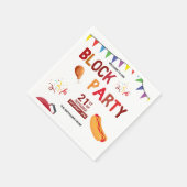 バーベキュースナックピクニックおもしろい周辺ブロックパーティー スタンダードカクテルナプキン (角)