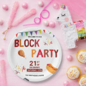 バーベキュースナックピクニックおもしろい周辺ブロックパーティー ペーパープレート (パーティー)