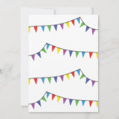 バーベキュースナックピクニックおもしろい近隣ブロックパーティー 招待状 (裏面)