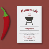バーベキューソースBBQボトルラベルシール ワインラベル