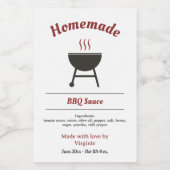 バーベキューソースBBQボトルラベルシール ワインラベル (シングルラベル)