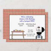 バーベキュータイムの招待状 招待状 (正面/裏面)