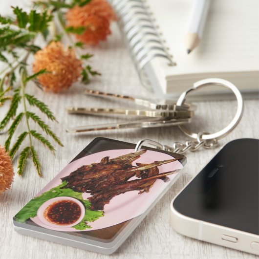 バーベキューダックビークス…タイアジア通り食品 キーホルダー (正面右)