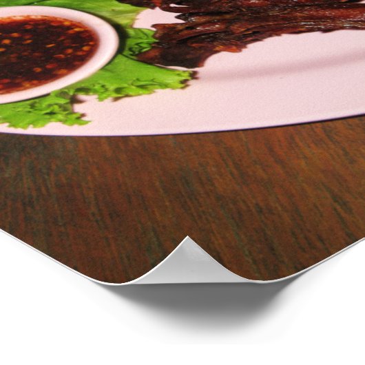 バーベキューダックビークス…タイアジア通り食品 ポスター (角)