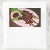 バーベキューダックビークス…タイアジア通り食品 長方形シール (バッグ)