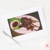 バーベキューダックビークス…タイアジア通り食品 長方形シール (封筒)