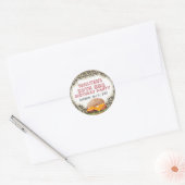 バーベキューチーズブルガーニーエイジ誕生日 ラウンドシール (封筒)