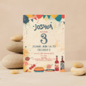 バーベキューテーマIカスタムフォトバースデーパーティー 招待状