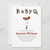 バーベキューバックヤードパーティーベビーシャワーBabyQ 招待状 (正面)