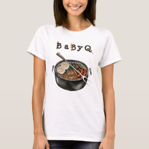 バーベキューバックヤードパーティーベビーシャワーBBQマザー Tシャツ