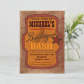 バーベキューバッシュ招待状-西部またはテキサス州スタイル 招待状 (スタンド正面)