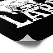 バーベキューバーブグリルピッグミートポーク引用文 ポスター (角)